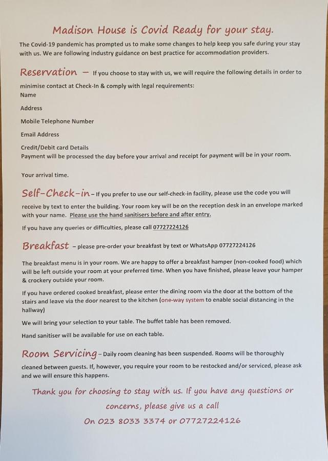 サウサンプトン Madison House Bed & Breakfast エクステリア 写真
